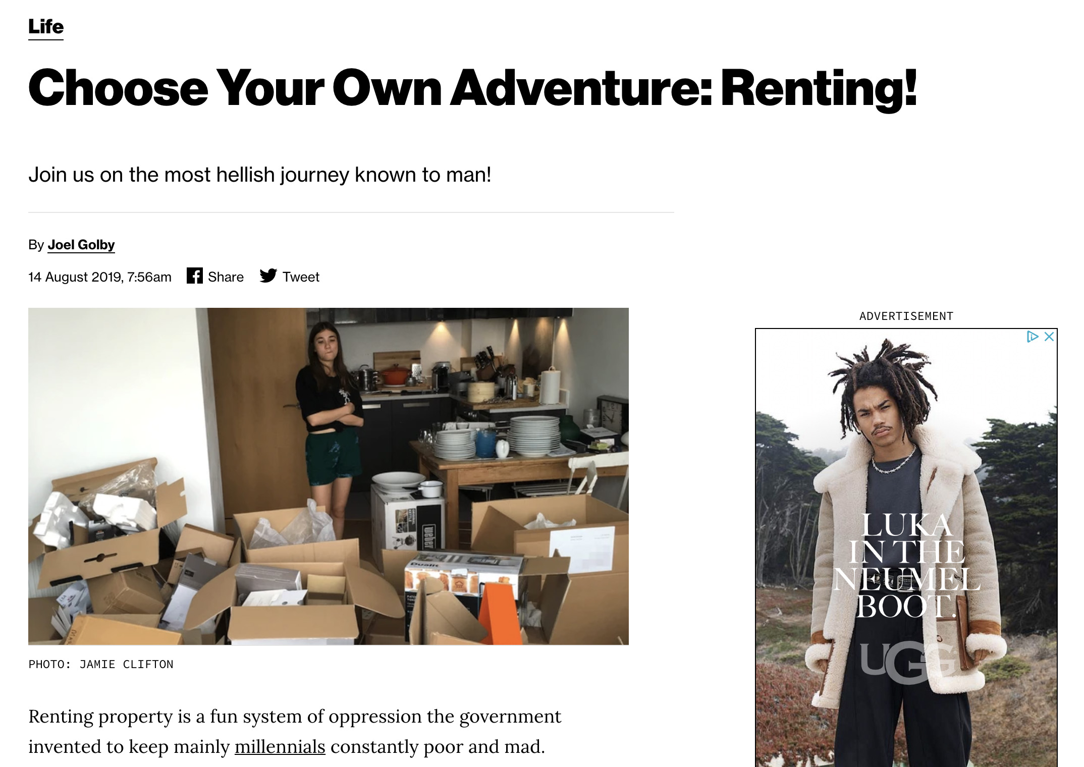 Choose your own journey in renting a living space 
