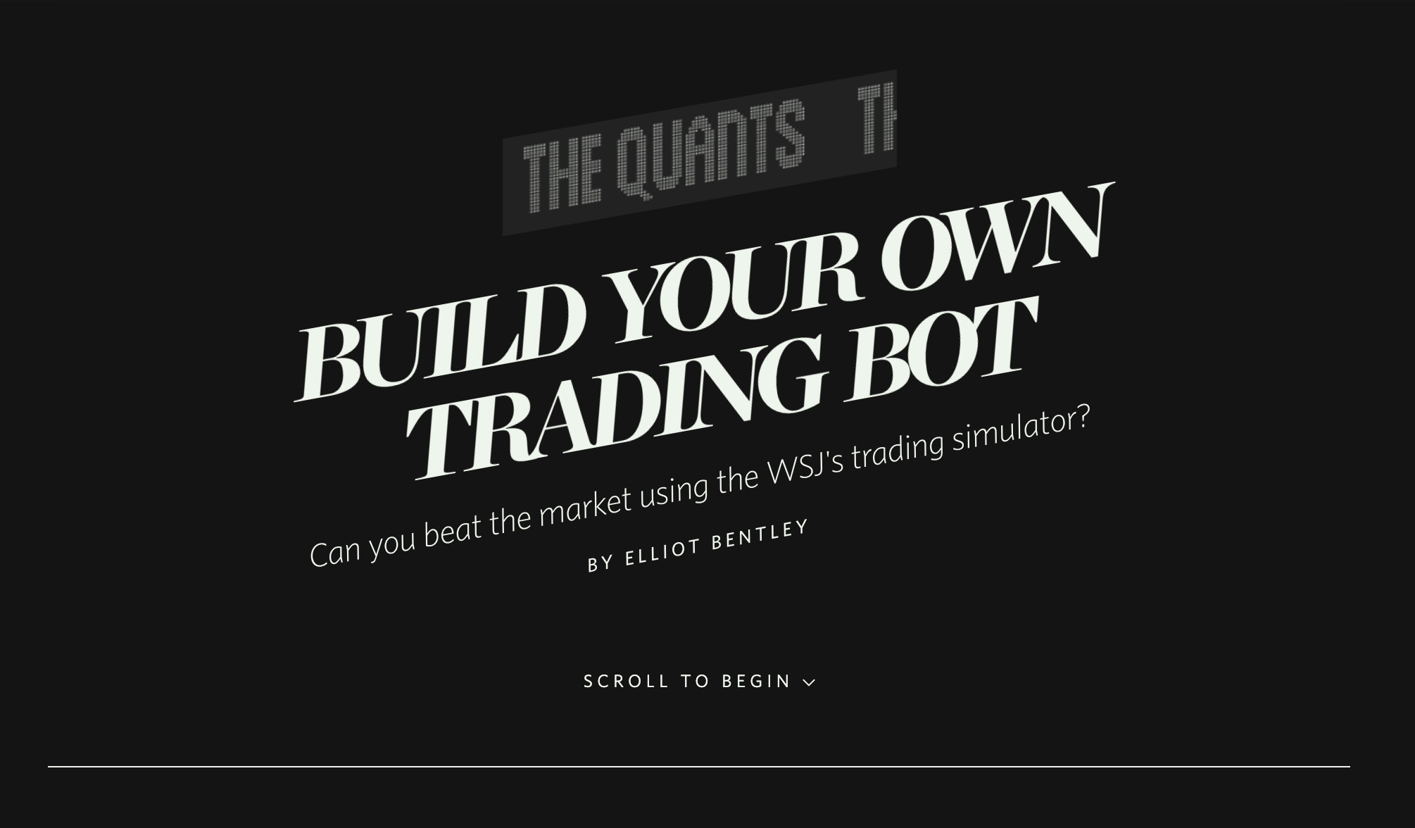 Play to see if you can beat the market by using the Wall Street Journal trading bot 